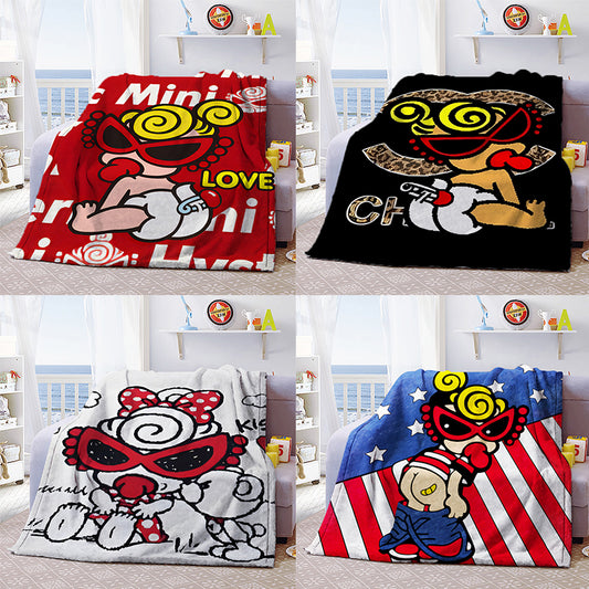 Ladyshome 毛布 ブランケット スワンネル3wayひざ掛け 103126-1