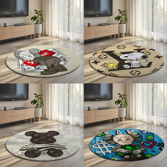 Bedroom Mat ラグ 円形 短毛 707-1-13-1