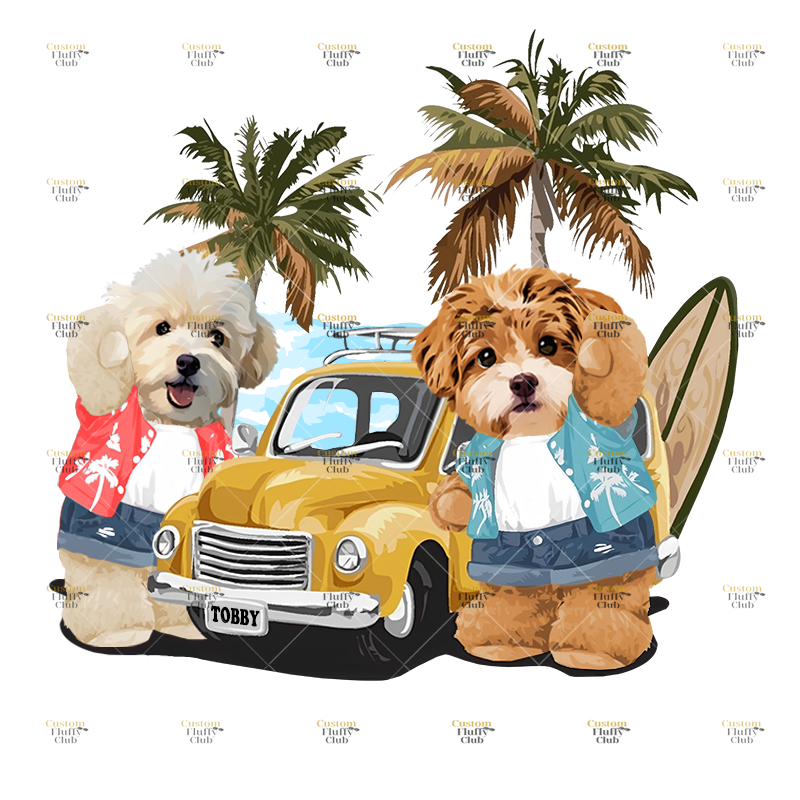 Ladyshome   ガラス?チェーンショルダー付きiPhoneケース  夏のサーフィン  2頭デザイン   0515-1-1