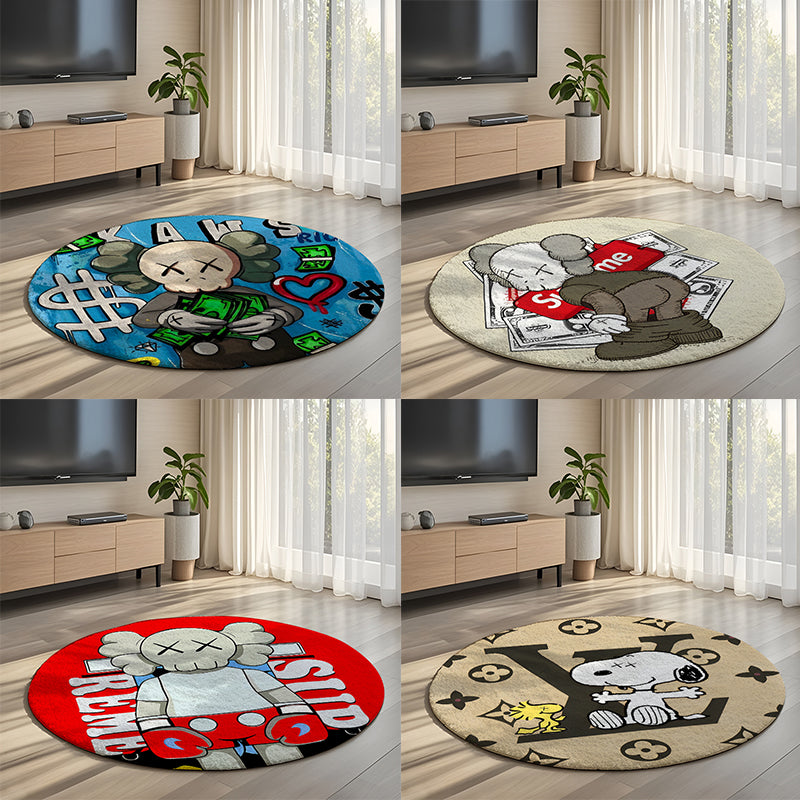 Bedroom Mat ラグ 円形 短毛 0329-6-1-1