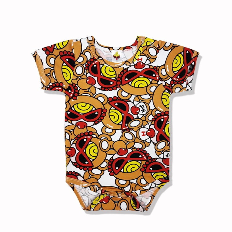 Ladyshome スタイ1枚&ロンパース セット 3色展開 (60cm-90cm) 04104