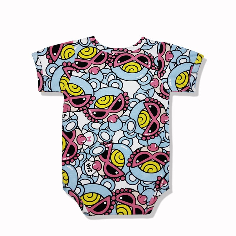 Ladyshome スタイ1枚&ロンパース セット 3色展開 (60cm-90cm) 04104